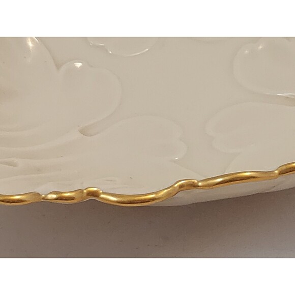 LENOX 24K Gold Decorated Triad Triangle Shaped Trinket Display Bowl Dish 7" - Picture 5 of 6